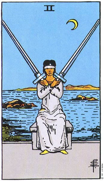 Two of Swords tarot card preview